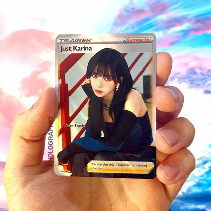 Aespa Karina Trainer Holographic Cards